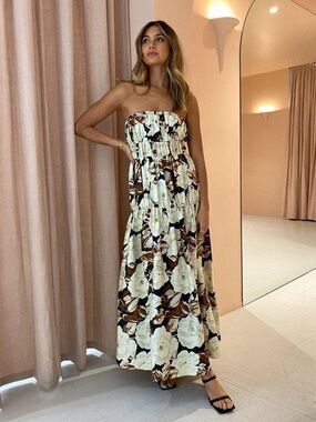 SIR THE LABEL VIVIENNE STRAPLESS GOWN